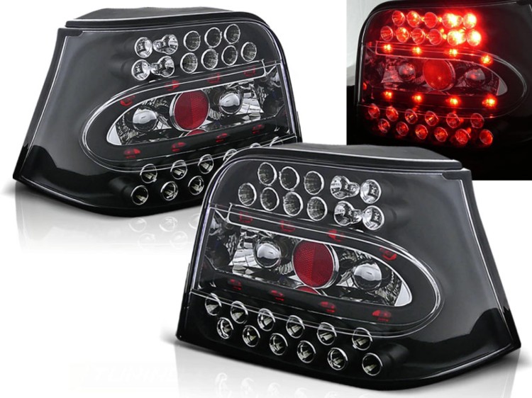 LAMPY TYLNE BLACK VW GOLF 4 09.97-09.03 LED