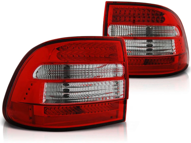 LAMPY TYLNE RED WHITE PORSCHE CAYENNE 02-06 LED
