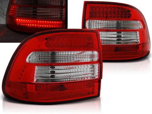 LAMPY TYLNE RED WHITE PORSCHE CAYENNE 02-06 LED
