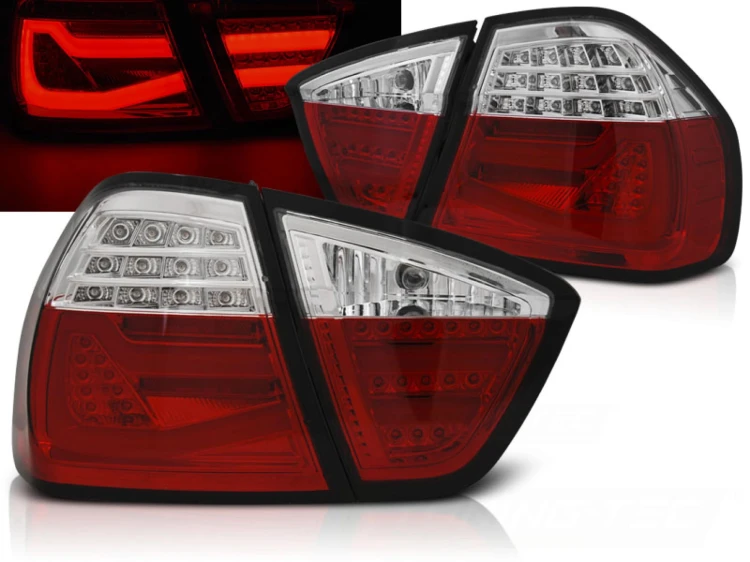 LAMPY TYLNE RED WHITE BMW SERII 3 E90 03.05-08.08 LED BAR