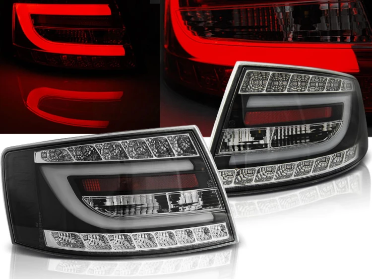 LAMPY TYLNE BLACK AUDI A6 C6 SEDAN 04.04-08 6PIN LED