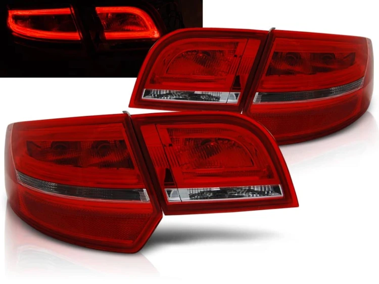 LAMPY TYLNE RED WHITE AUDI A3 8P 04-08 SPORTBACK LED