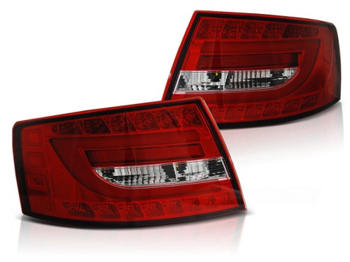 LAMPY TYLNE RED WHITE AUDI A6 C6 SEDAN 04.04-08 7PIN LED