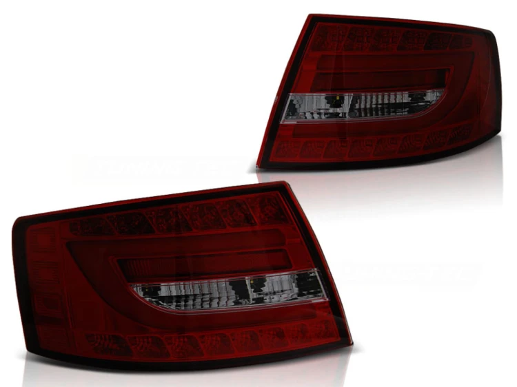 LAMPY TYLNE RED SMOKE AUDI A6 C6 SEDAN 04.04-08 7PIN LED