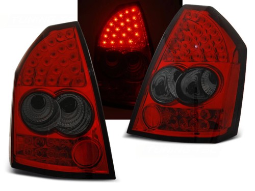 LAMPY TYLNE CHRYSLER 300C 05-08 RED SMOKE LED
