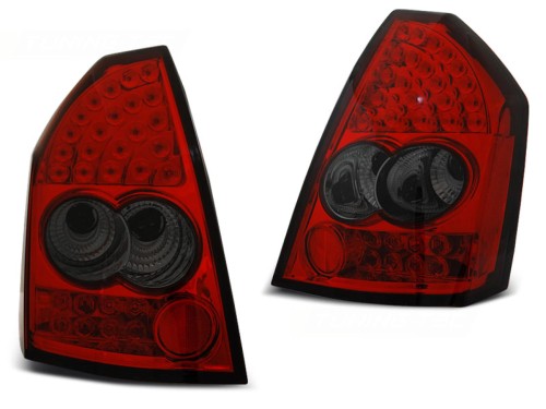 LAMPY TYLNE CHRYSLER 300C 05-08 RED SMOKE LED