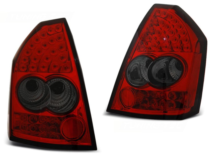 LAMPY TYLNE CHRYSLER 300C 05-08 RED SMOKE LED