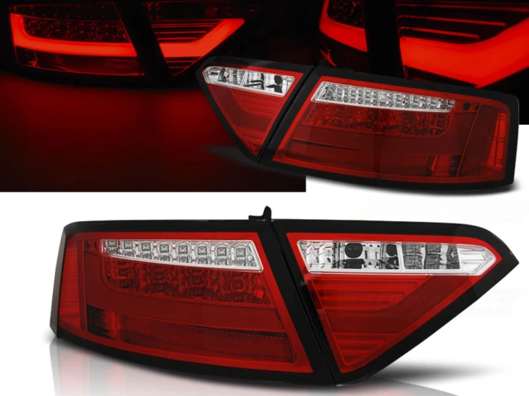 LAMPY TYLNE RED WHITE AUDI A5 07-06.11 LED