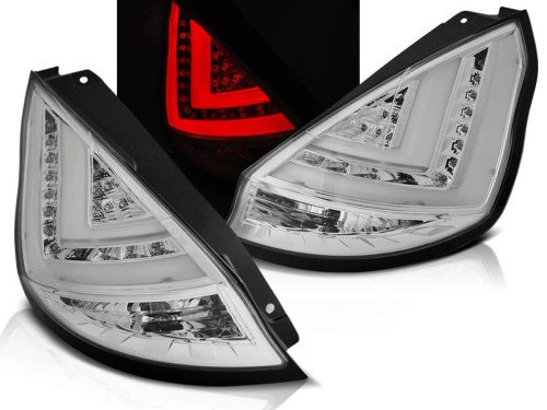 LAMPY TYLNE FORD FIESTA MK7 08-12 HATCHBACK CHROME LED BAR