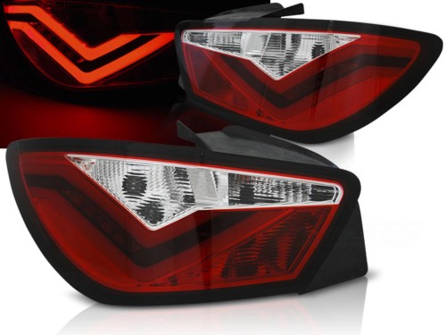 LAMPY TYLNE RED WHITE SEAT IBIZA 6J 3D 06.08-12