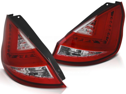 LAMPY TYLNE FORD FIESTA MK7 08-12 HATCHBACK RED WHITE LED BAR