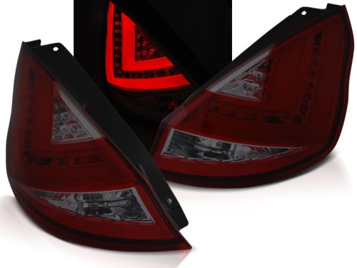 LAMPY TYLNE FORD FIESTA MK7 12-16 HB RED SMOKE LED BAR