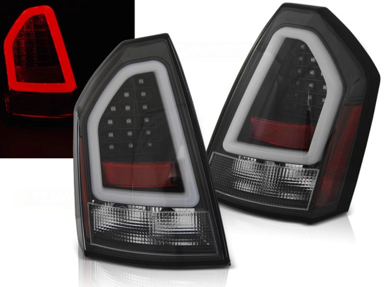 LAMPY TYLNE CHRYSLER 300C 05-08 BLACK LED BAR