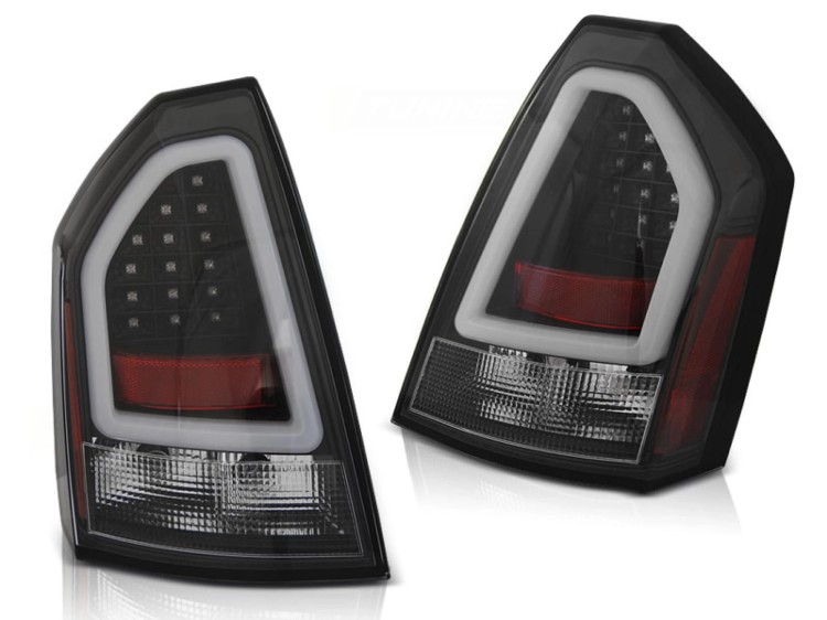 LAMPY TYLNE CHRYSLER 300C 05-08 BLACK LED BAR