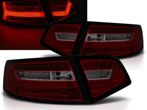 LAMPY TYLNE RED SMOKE SEQ AUDI A6 08-11 SEDAN LED