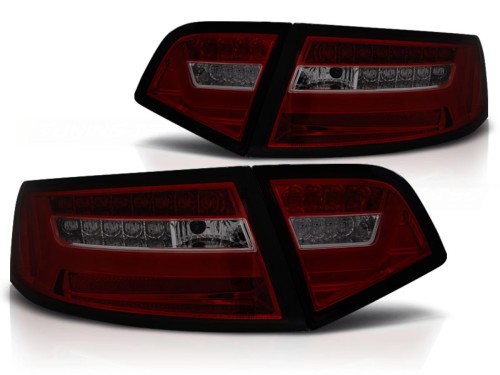 LAMPY TYLNE RED SMOKE SEQ AUDI A6 08-11 SEDAN LED