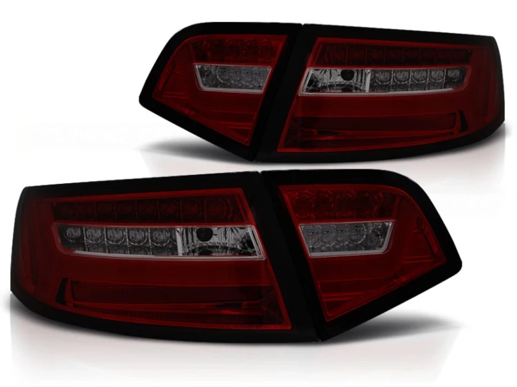 LAMPY TYLNE RED SMOKE SEQ AUDI A6 08-11 SEDAN LED