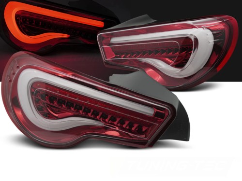 LAMPY TYLNE TOYOTA GT86 12-21 LED BAR RED WHITE SEQ
