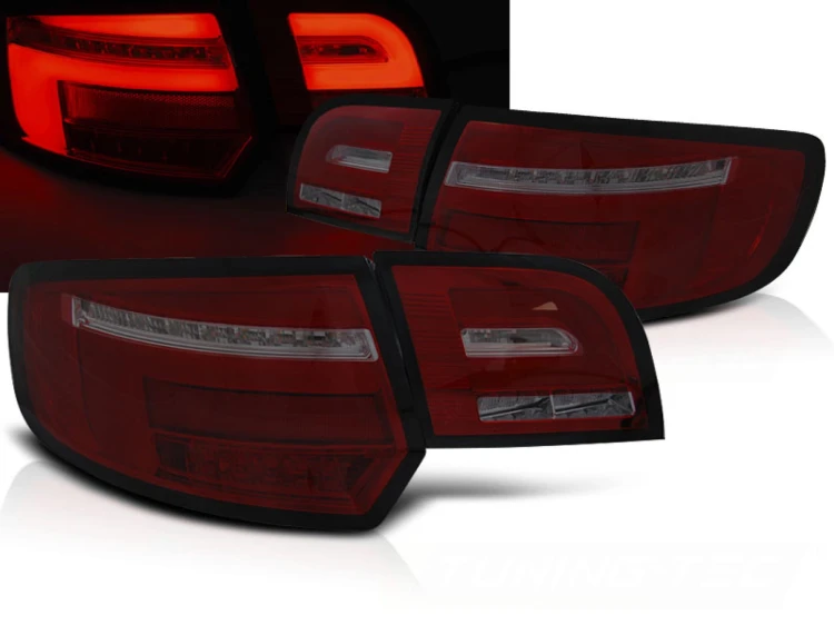 LAMPY TYLNE RED SMOKE SEQ LED AUDI A3 8P 5D 08-12