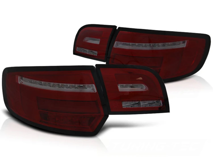 LAMPY TYLNE RED SMOKE SEQ LED AUDI A3 8P 5D 08-12