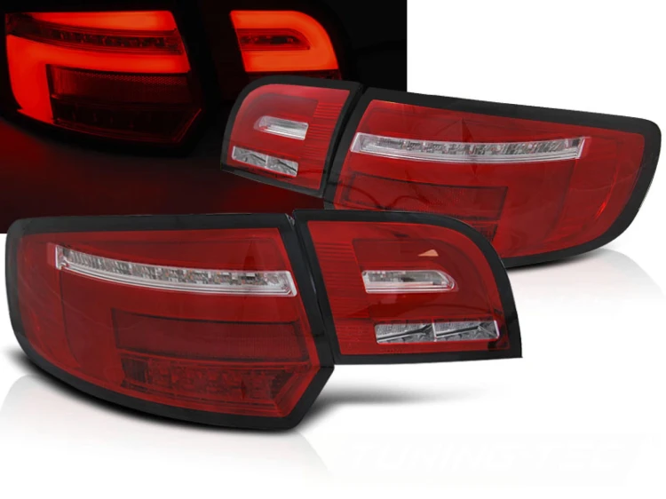 LAMPY TYLNE RED WHITE LED SEQ AUDI A3 8P 5D 03-08