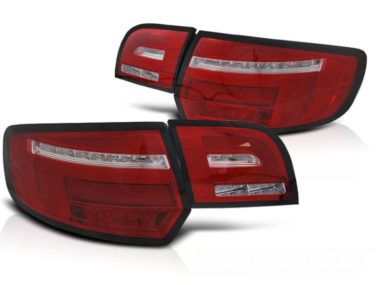 LAMPY TYLNE RED WHITE LED SEQ AUDI A3 8P 5D 03-08