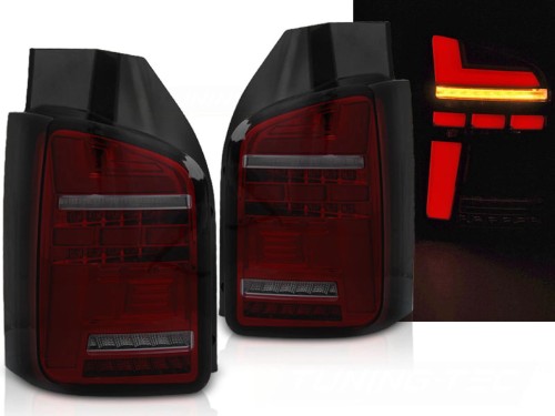 LAMPY TYLNE VW T5 04.03-09 RED SMOKE FULL LED
