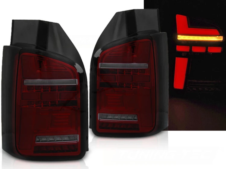 LAMPY TYLNE VW T5 04.03-09 RED SMOKE FULL LED