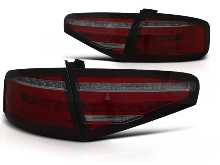 LAMPY TYLNE RED SMOKE SEQ AUDI A4 B8 12-15 SEDAN OEM LED