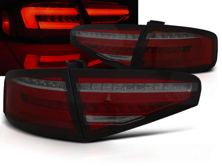 LAMPY TYLNE RED SMOKE SEQ AUDI A4 B8 12-15 SEDAN OEM LED