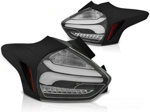 LAMPY TYLNE FORD FOCUS 3 15-18 HATCHBACK BLACK SEQ LED