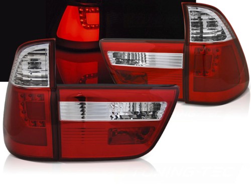 LAMPY TYLNE RED WHITE LED BMW X5 E53 09.99-10.03