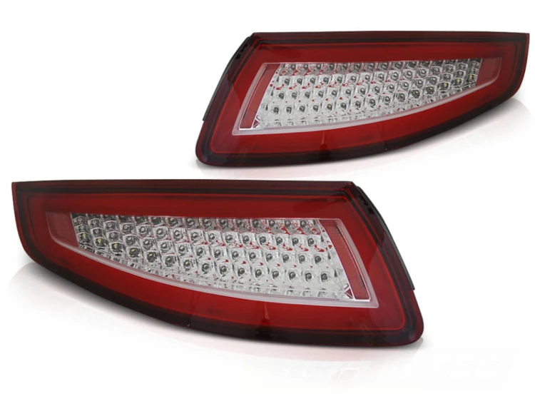 LAMPY TYLNE RED WHITE SEQ PORSCHE 911 997 04-09 LED