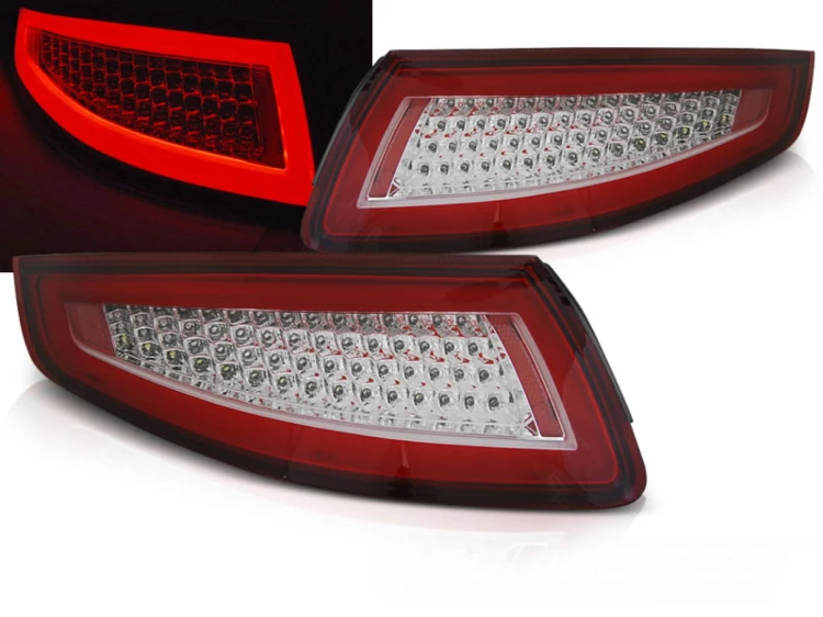 LAMPY TYLNE RED WHITE SEQ PORSCHE 911 997 04-09 LED