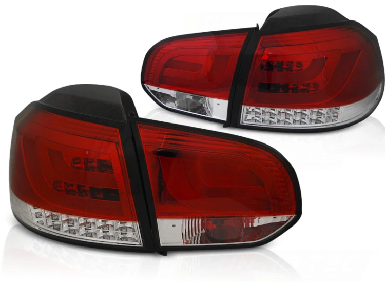 LAMPY TYLNE RED WHITE VW GOLF 6 10.08-12 LED