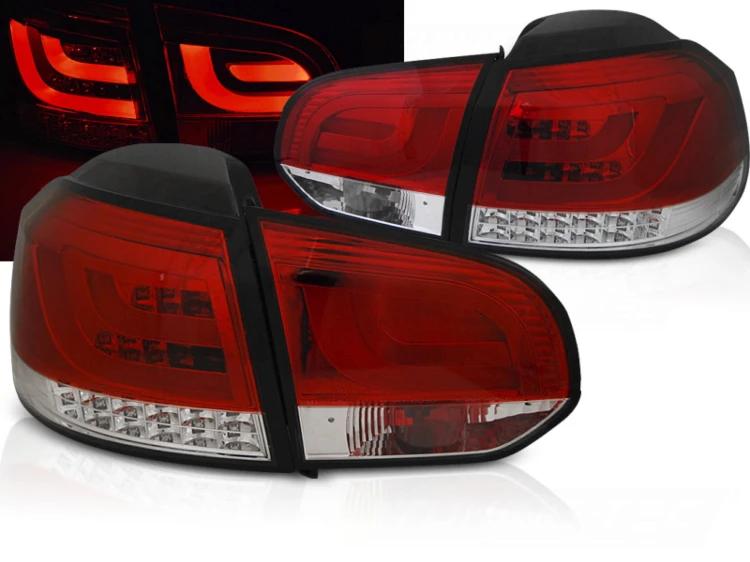 LAMPY TYLNE RED WHITE VW GOLF 6 10.08-12 LED