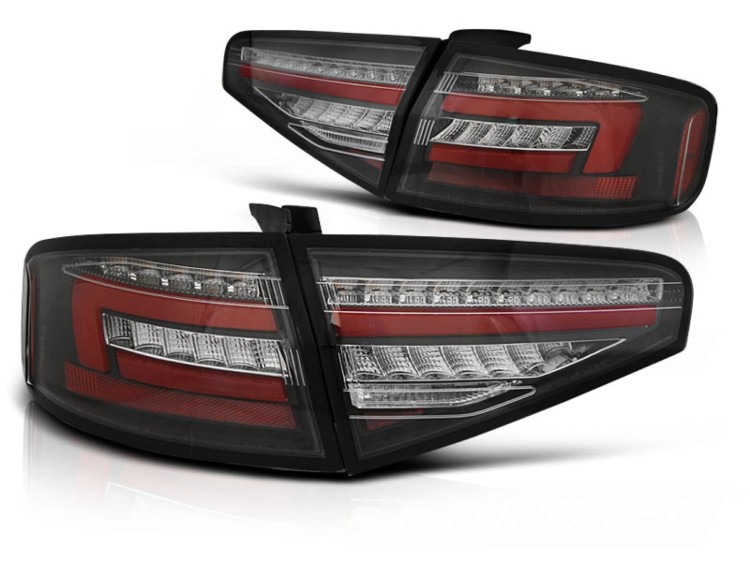 LAMPY TYLNE BLACK SEQ AUDI A4 B8 12-15 SEDAN OEM LED