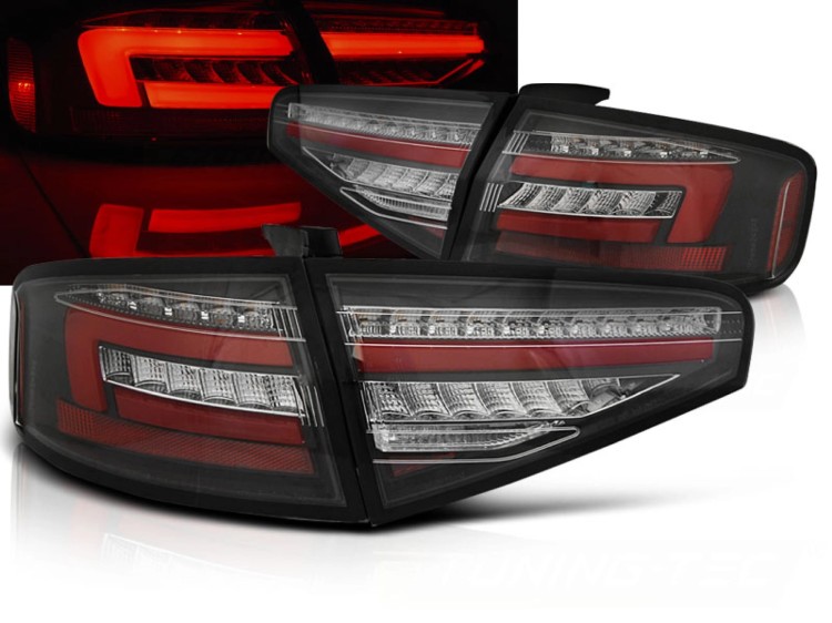 LAMPY TYLNE BLACK SEQ AUDI A4 B8 12-15 SEDAN OEM LED