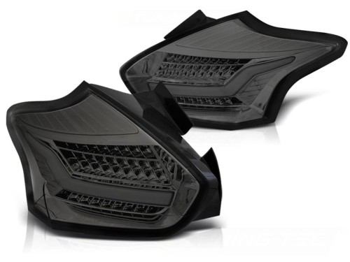 LAMPY TYLNE FORD FOCUS 3 15-18 HATCHBACK SMOKE SEQ LED