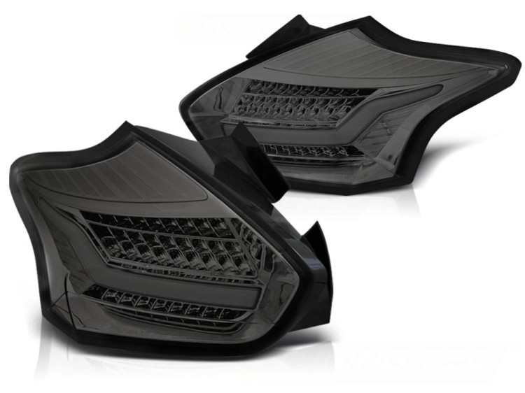 LAMPY TYLNE FORD FOCUS 3 15-18 HATCHBACK SMOKE SEQ LED