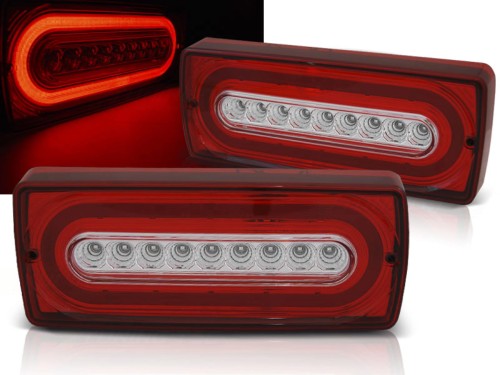 LAMPY TYLNE RED WHITE MERCEDES W463 G-KLASA 90-12 LED