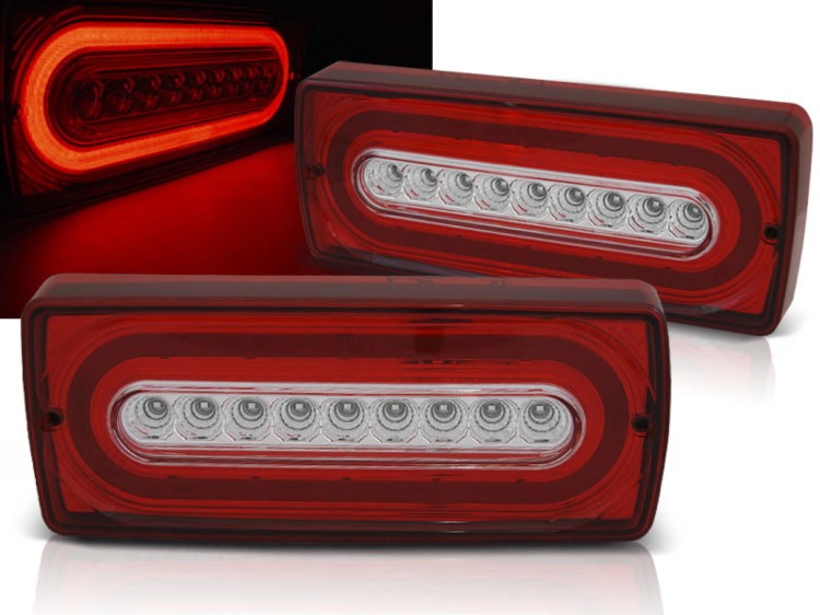 LAMPY TYLNE RED WHITE MERCEDES W463 G-KLASA 90-12 LED