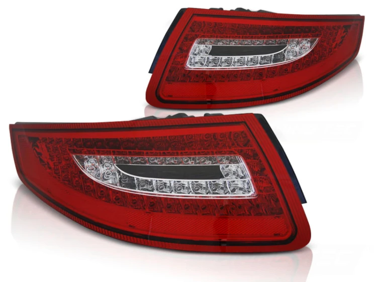 LAMPY PRZEDNIE REFLEKTORY RED WHITE PORSCHE 911 997 04-09 LED