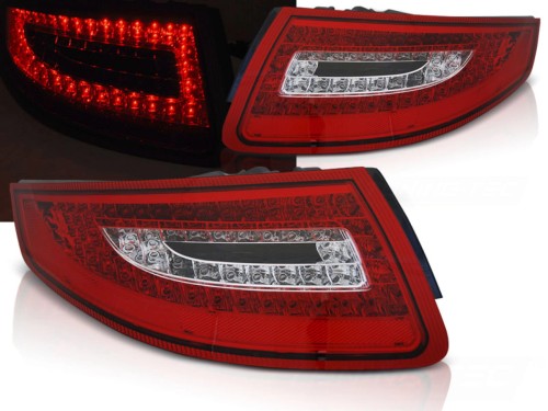 LAMPY PRZEDNIE REFLEKTORY RED WHITE PORSCHE 911 997 04-09 LED