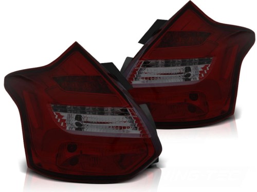 LAMPY TYLNE FORD FOCUS 3 11-10.14 HATCHBACK RED SMOKE LED