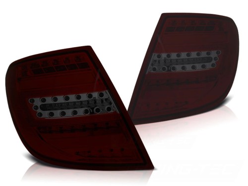 LAMPY TYLNE MERCEDES C-KLASA W204 KOMBI 07-10 RED SMOKE LED BAR