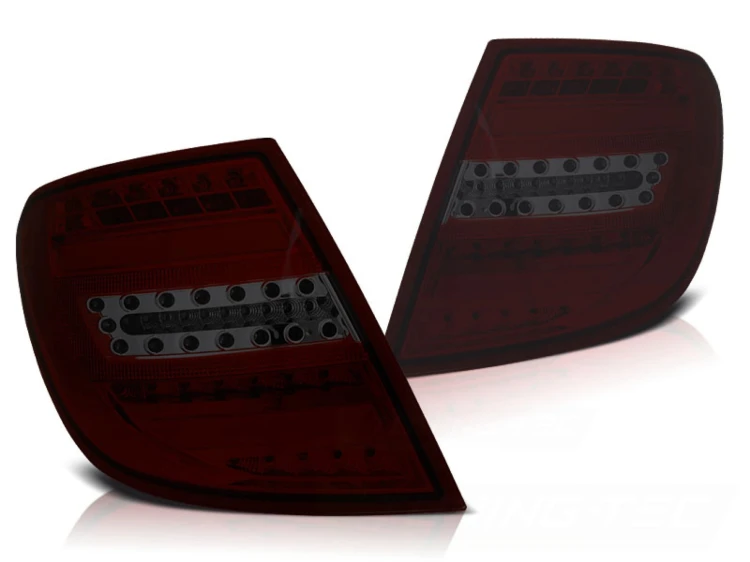 LAMPY TYLNE MERCEDES C-KLASA W204 KOMBI 07-10 RED SMOKE LED BAR