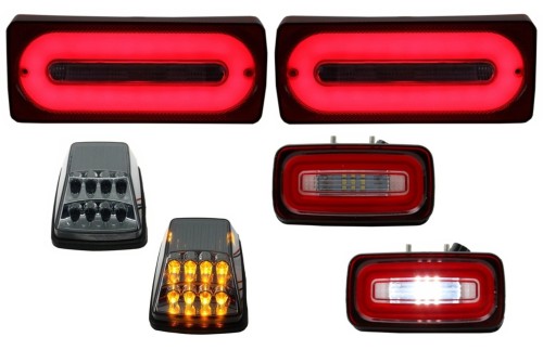 LAMPY TYLNE LED KIERUNKOWSKAZY PRZECIWMGIELNE MERCEDES G KLASA W463 (89-15)