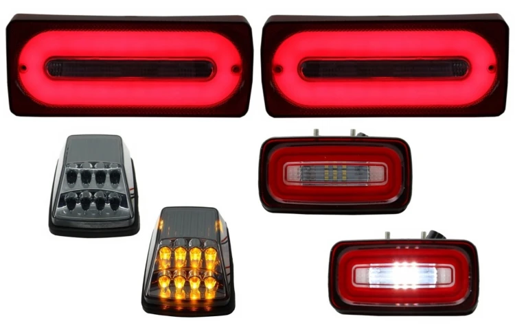 LAMPY TYLNE LED KIERUNKOWSKAZY PRZECIWMGIELNE MERCEDES G KLASA W463 (89-15)