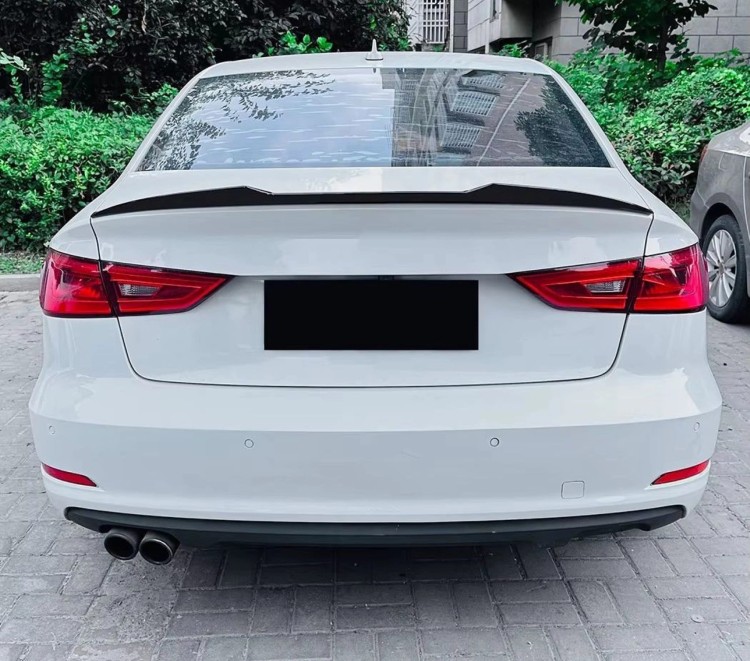 SPOILER PSM STYLE V2 AUDI A3 S3 8V SEDAN 13-20 CZARNY POŁYSK